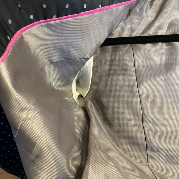 Banana Republic Navy & White S Polka Dot Trench Coat - Picture 9 of 12